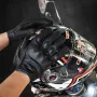Кожени мото ръкавици Automat, Естествена козя кожа, L, XL, Черен, снимка 2