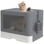 Котешка тоалетна PawHut с капак, 2 изхода, снимка 1