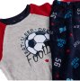 Зимна пижама за момчета, Футбол, Полар, 1 -2 г,  Многоцветна, снимка 2
