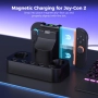 Зарядна станция NEWDERY за контролер Nintendo Switch 2 и Joycon, LED индикатори, слотове за 5 карти, снимка 5