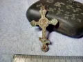 Старинен МЕСИНГОВ ИЗТОЧНОПРАВОСЛАВЕН КРЪСТ ТРАДИЦИОННА МАЙСТОРСКА РЪЧНА ИЗРАБОТКА КРЪСТЧЕ 39811 , снимка 9