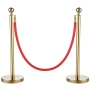 Комплект две златисти ограничителни колчета с едно червено въже, снимка 5