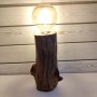 Настолна лампа от дърво , снимка 1 - Настолни лампи - 44277694