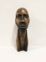 Африка, дърво, фигура, скулптура, мъж, антик, бюст, снимка 1 - Статуетки - 40952766