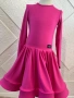 Детска цикламена рокля за спортни танци, снимка 2