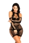Елегантна черна секси еротична рокличка - Код В1119, снимка 7