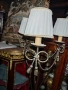 Антикварен лампион с бронзова плетеница, три светлини 180см, снимка 8