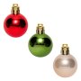 20 броя Комплект коледни топки, Зелени Червени и Шампанско, 3см, снимка 2