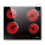 Cooksir CSC-D46001-BB - Стъклокерамичен плот за вграждане с 4 зони, 9 нива на мощност, защита, снимка 1