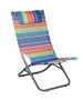Плажен стол с боядисана райета възглавница 87x48x73 см