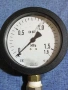 Манометър със спирателен кран комплект , снимка 2