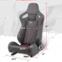 Спортна кожена седалка в черно с контрастни червени шевове, снимка 4