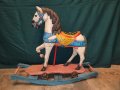 Прекрасен старинен дървен детски кон, снимка 1 - Декорация за дома - 41847971