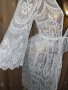   Charlotte Russe S Бял дантелен халат, снимка 7