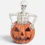 Halloween декоративен скелет в тиква с LED светлина, снимка 2