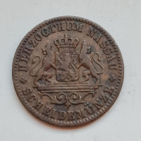 Germany NASSAU . СЕТ от 2 монети. Един кройцер 1830 и 1863 год , снимка 4 - Нумизматика и бонистика - 36215989
