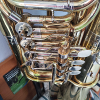 Music Mayer Landau Bb-Tuba 4RV /Germany/ - Брас Б-Туба 4/4 с мек професионален калъф, снимка 10 - Духови инструменти - 44840842