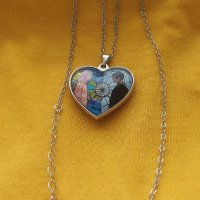 Нежно ланче с колие " Сърце ", снимка 2 - Колиета, медальони, синджири - 40409590
