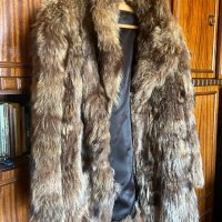 СПЕШНО! Дамско палто с естествен косъм от сибирска лисица, снимка 1 - Палта, манта - 41982176