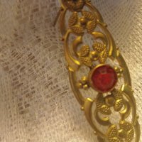 Стара ретро брошка с камък , снимка 5 - Колиета, медальони, синджири - 41338876