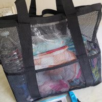 Нова Голяма Мрежеста плажна чанта с джобове Море Басейн , снимка 7 - Чанти - 41988389