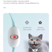 Интерактивен котешки нашийник -Smart Laser с лазерен проектор,USB+акумулаторна батерия, снимка 2 - За котки - 40975851