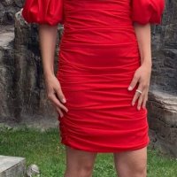 Червена официална рокля, снимка 1 - Рокли - 41820393
