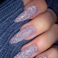 Комплект Разкошни Press-on Изкуствени Нокти 12броя Цвят Блестящо Лилав КОД nail41, снимка 1 - Продукти за маникюр - 39212909