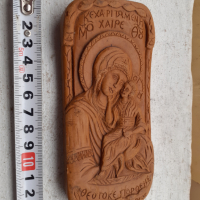 Стара восъчна икона религия богородица, снимка 4 - Антикварни и старинни предмети - 36129201