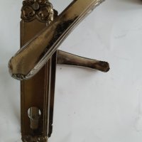 ретро дръжка за врата със шилд-комплект, снимка 1 - Антикварни и старинни предмети - 33908335