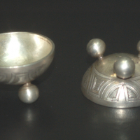 Сребърни чашки за яице/хайвер, снимка 3 - Антикварни и старинни предмети - 36139371