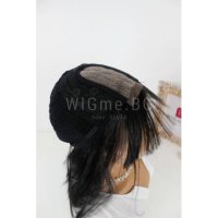 Черна перука с бретон Лера, снимка 7 - Аксесоари за коса - 33797964