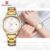 Дамски часовник NAVIFORCE Clarity Gold/White 5008 GW. , снимка 8 - Дамски - 34743466
