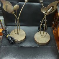 2броя Нощни лампи от Ковано желязо, снимка 2 - Настолни лампи - 39849049