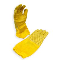 Ръкавици естествена кожа с ръкавели, снимка 3 - За пчели - 24374025