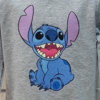 Нова детска ватирана блуза с дълъг ръкав Стич (Stitch) в сив цвят, снимка 2 - Детски Блузи и туники - 38996133