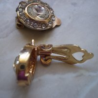 Старинни позлатени обици, снимка 4 - Антикварни и старинни предмети - 41713523