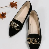 Прекрасни Обувки със Златна Верига за Акцент, снимка 6 - Дамски ежедневни обувки - 41384170