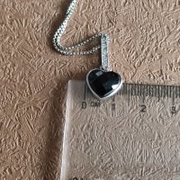 Сребърен синджир с висулка Сърце (264), снимка 7 - Колиета, медальони, синджири - 44351509
