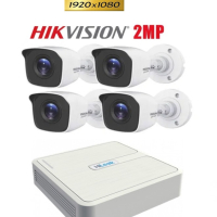 HIKVISION Full HD Комплект за Видеонаблюдение 2MP с 4 камери и хибриден DVR, снимка 1 - HD камери - 44914600