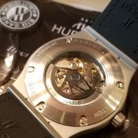 Нов мъжки часовник на Hublot, снимка 7 - Луксозни - 39011669