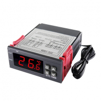 Цифров контролер за температура  с 1 сензор, термостат, терморегулатор 220V, снимка 2 - Друга електроника - 36464668