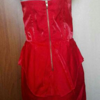 Официална червена рокля с пеплум💕👗 L р-р💕👗 ПРОМОЦИЯ 8лв.❤  код 047, снимка 3 - Рокли - 26190896