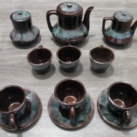 Красив български антикварен комплект за чай - 12 части , снимка 2 - Антикварни и старинни предмети - 39620876