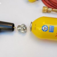 Адаптер/конектор газова горелка присъединяване 1",флакон газ 7/16, снимка 1 - Други машини и части - 34812248