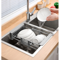 Кухненски телескопичен разтегателен сушилник за мивка, 30 x 22,5 x 9,5 см, снимка 3 - Други стоки за дома - 44668709
