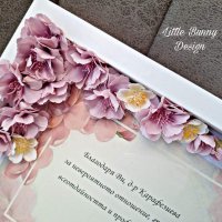 Декорирана дървена рамка с цветя и скрито осветление - благодарност към лекар , снимка 2 - Подаръци за жени - 42251385