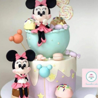 Рокля Мини в цветовете на торта, снимка 3 - Детски рокли и поли - 36137324
