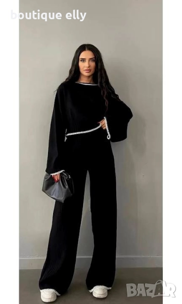 дамски комплект в черно и бяло, снимка 1