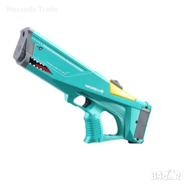 Воден пистолет Mercado Trade, Акула, За деца, 40см., Син, снимка 1
